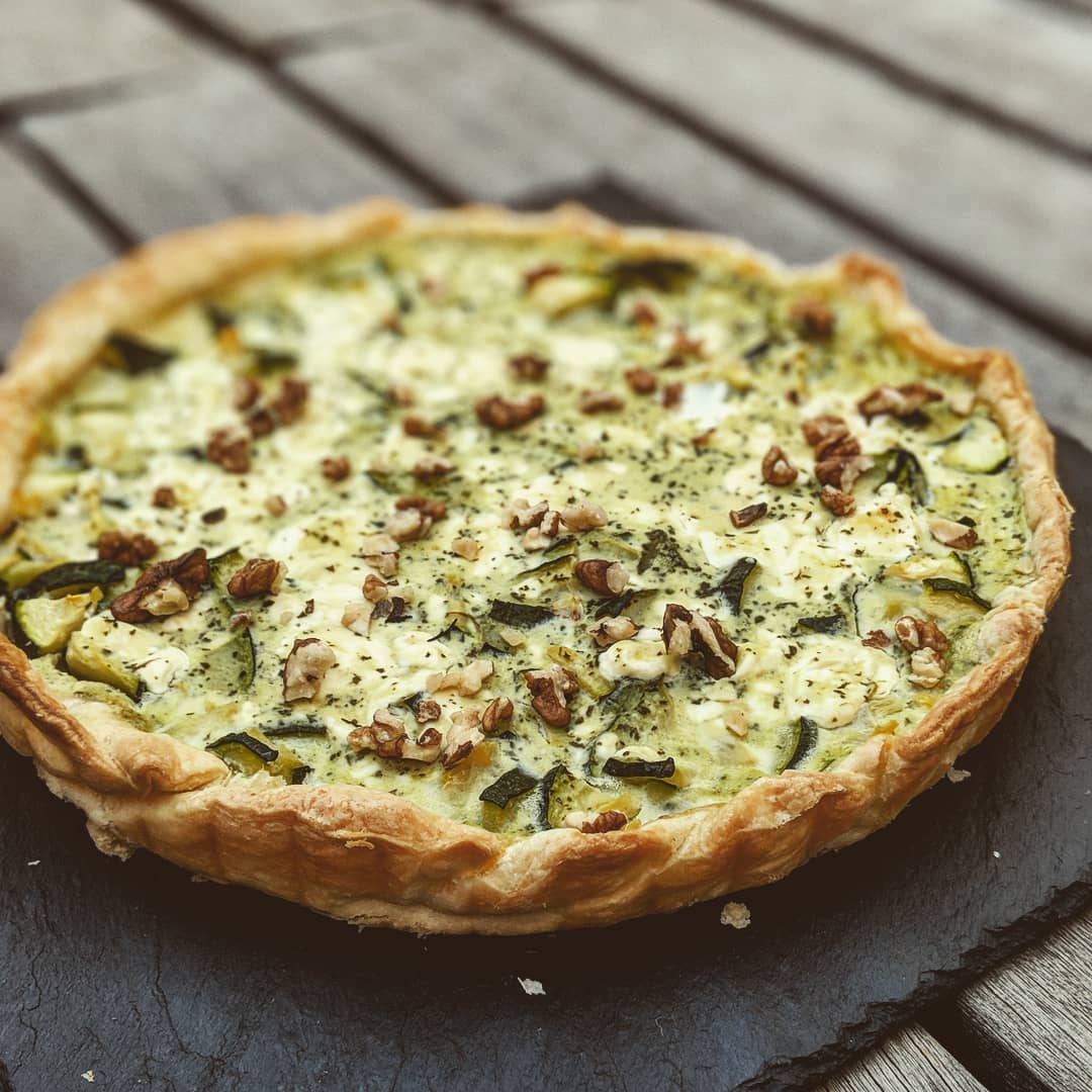 Tarte Courgette Chèvre Menthe Noix Recette ultra facile pour l