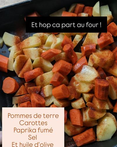 Pommes de terre et carottes rôties au paprika fumé