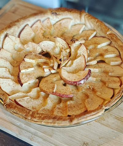 Tarte fine pomme-vanille