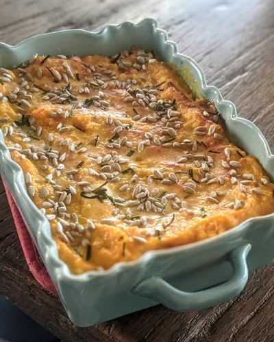 Gratin de potimarron au chèvre frais