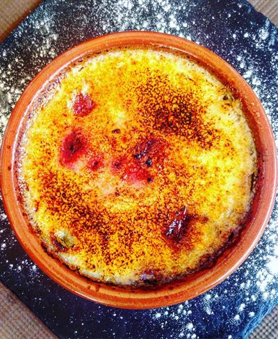 Crème brûlée aux fruits rouges