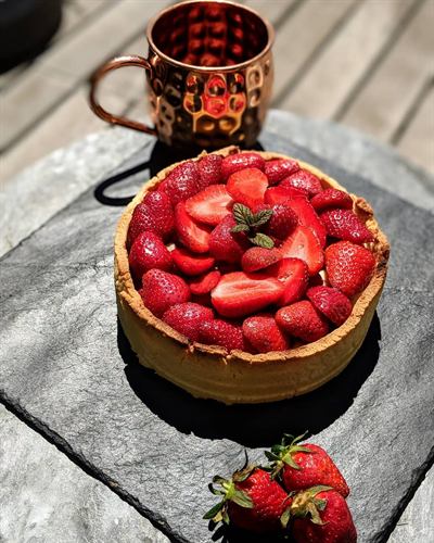 Tarte aux fraises et crème pâtissière
