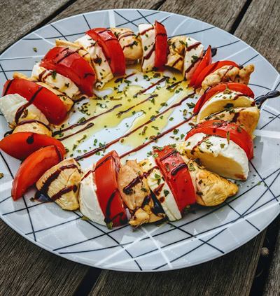 Trio tomate, mozzarella et poulet