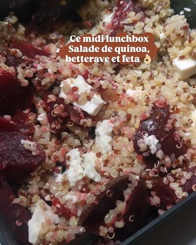 Lunch box quinoa, betterave et feta