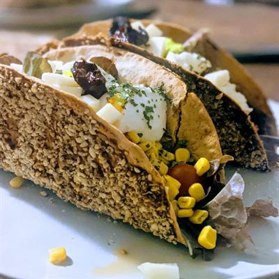 Tacos revisité, wrap croustillant aux cacahuètes