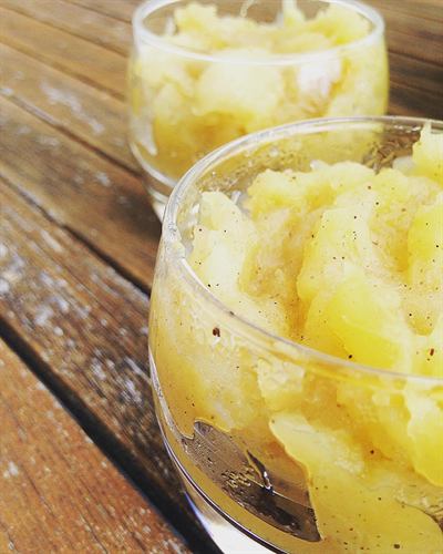 Compote pomme-vanille maison