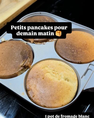 Petits pancakes au fromage blanc et à l'huile de coco