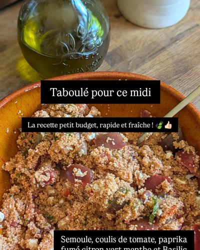 Taboulé petit budget au coulis de tomate et paprika fumé