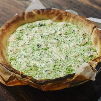 Quiche brocolis et bleu
