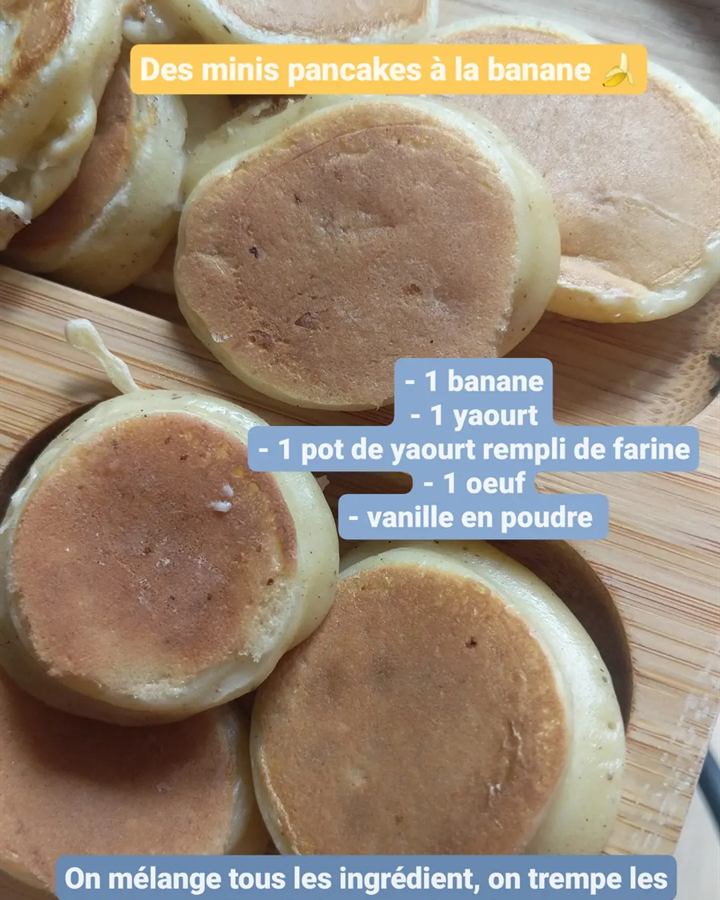 Rondelles de banane enrobées façon pancakes