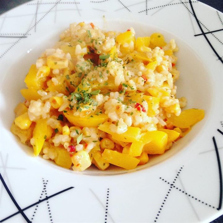 Risotto aux légumes colorés