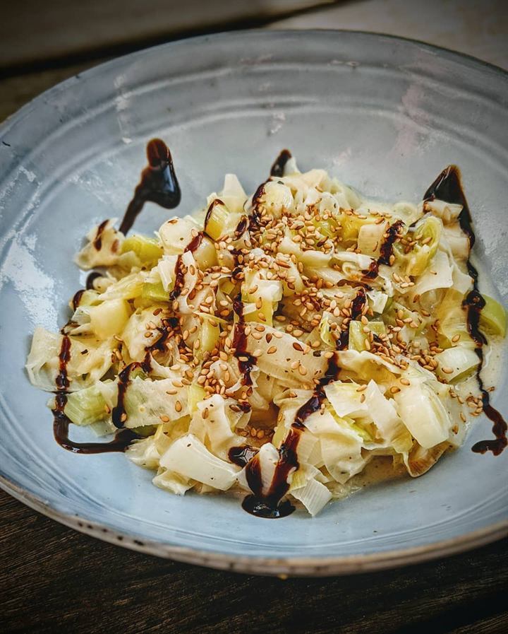 Fondue de poireaux crème légère au sésame