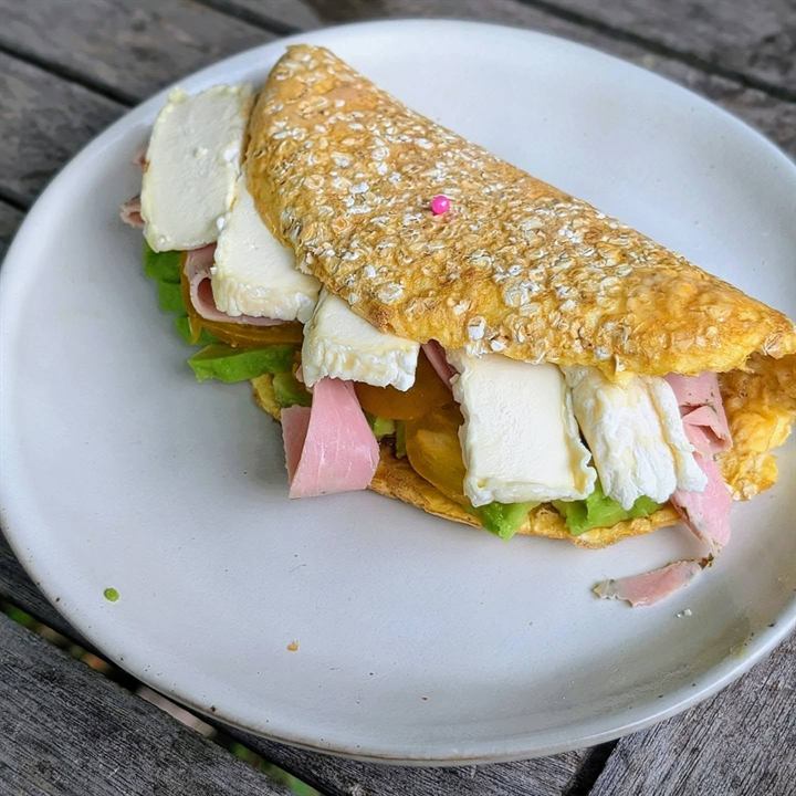 Wrap protéiné à l'œuf et aux flocons d'avoine