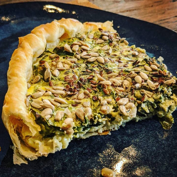 Quiche épinard-menthe-roquefort