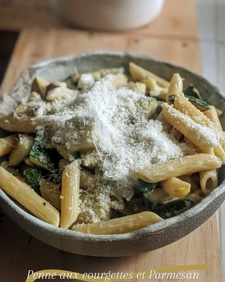 Penne aux courgettes et parmesan