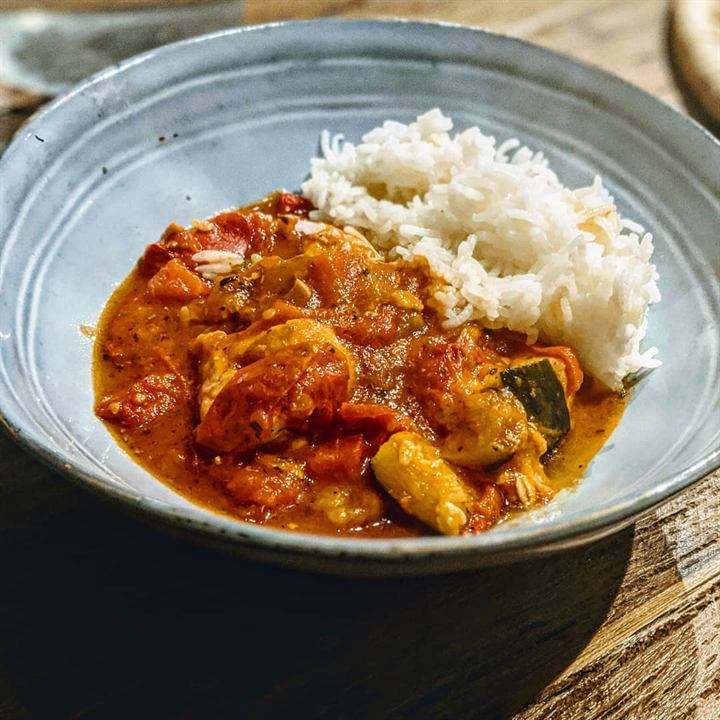 Poulet basquaise et riz basmati