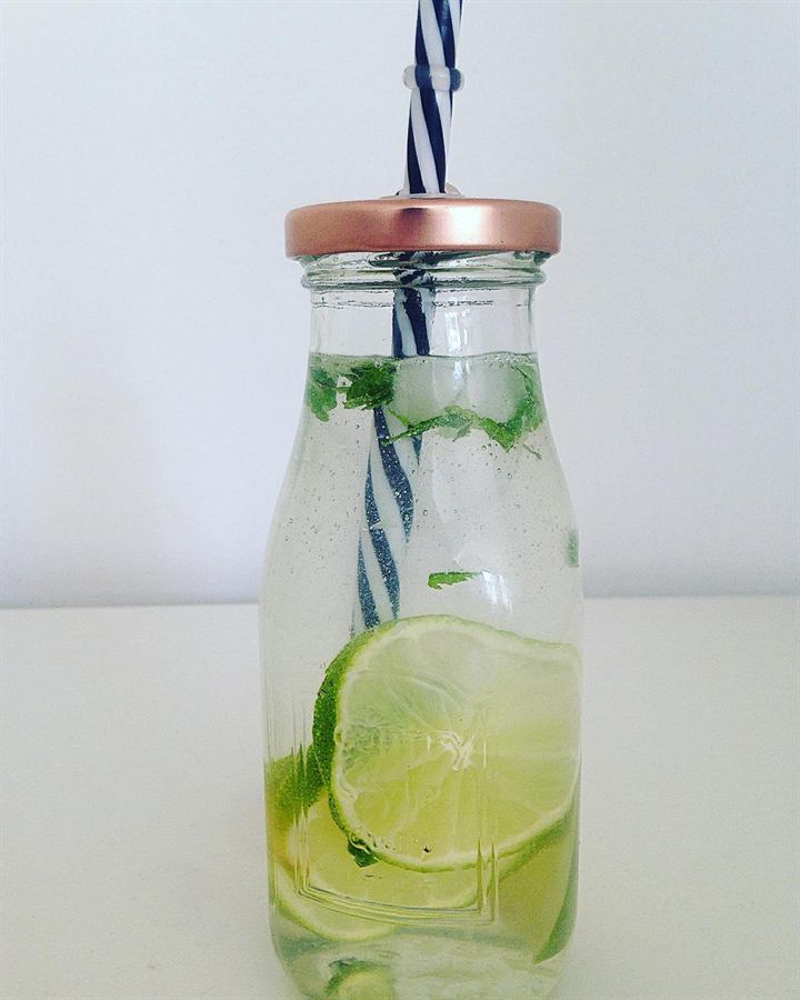 Eau fraîche citron vert et menthe