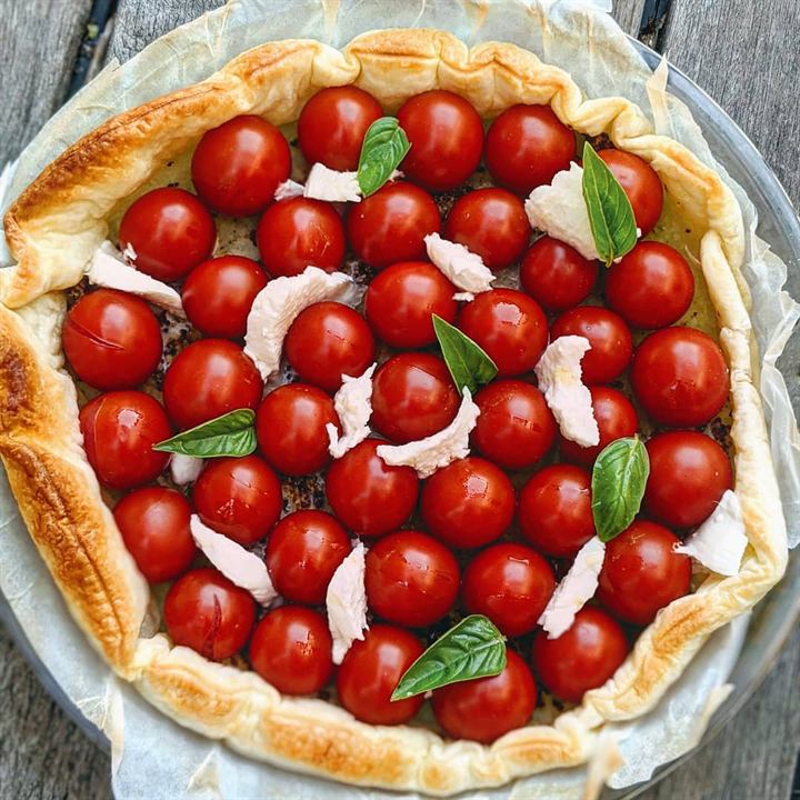 Tarte aux tomates cerises