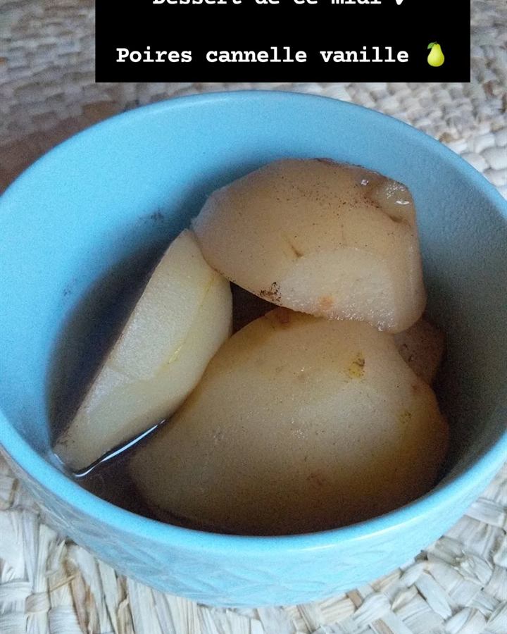 Poires rôties cannelle et vanille