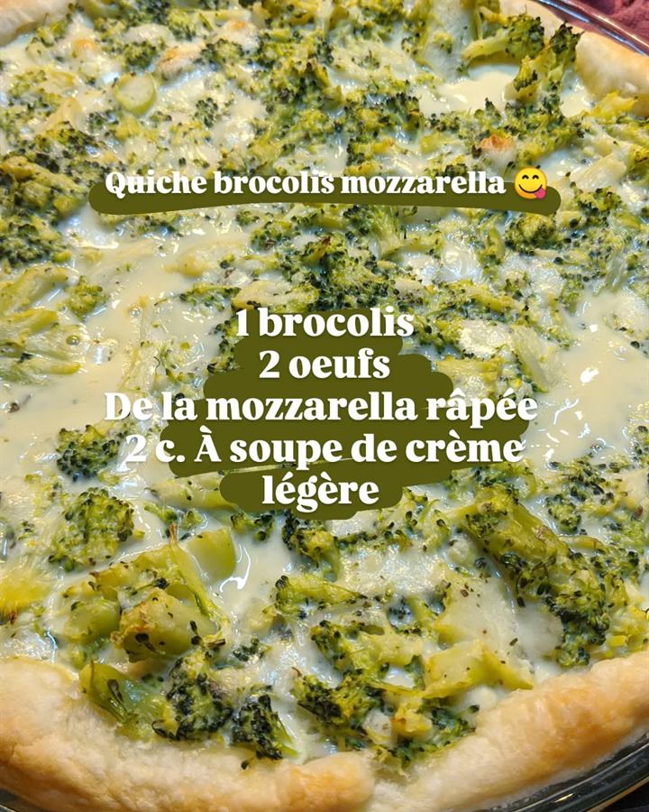 Quiche brocolis-mozzarella