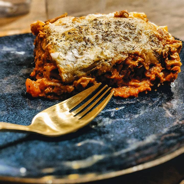 Lasagnes maison carottes, amandes et comté