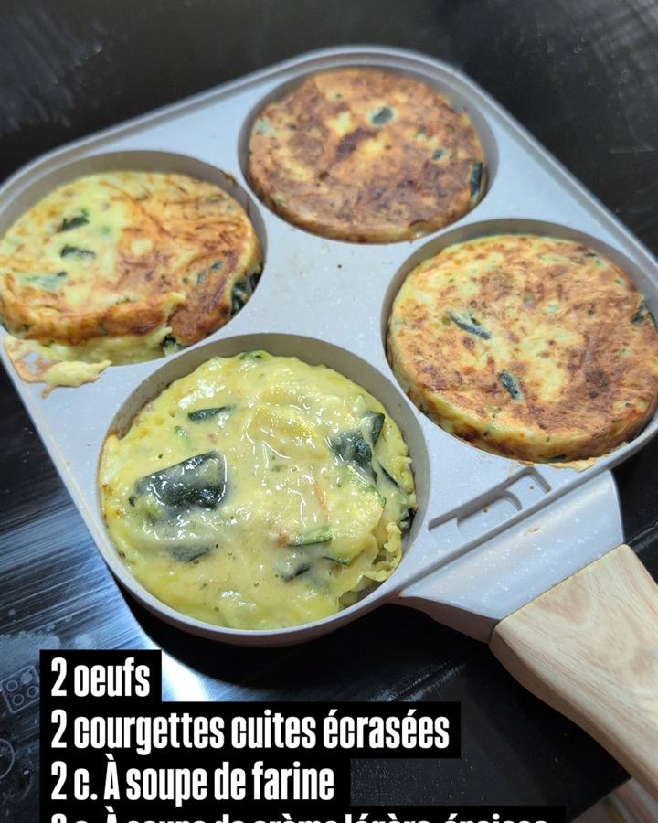 Galettes moelleuses de courgettes au comté