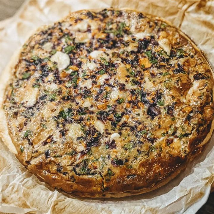 Quiche carottes anciennes, persil frais et saint-nectaire