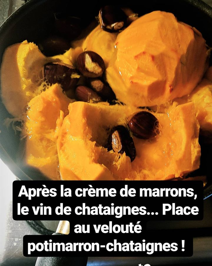 Velouté potimarron-châtaignes