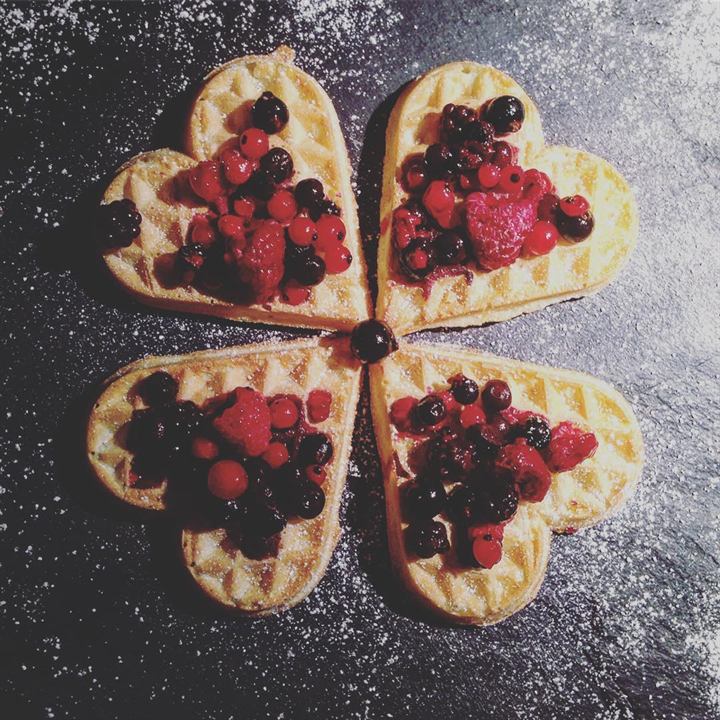 Petites gaufres aux fruits rouges
