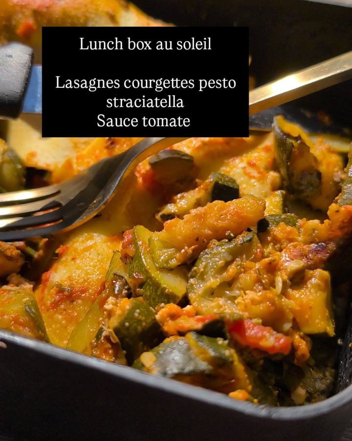 Lasagnes courgettes, pesto et stracciatella
