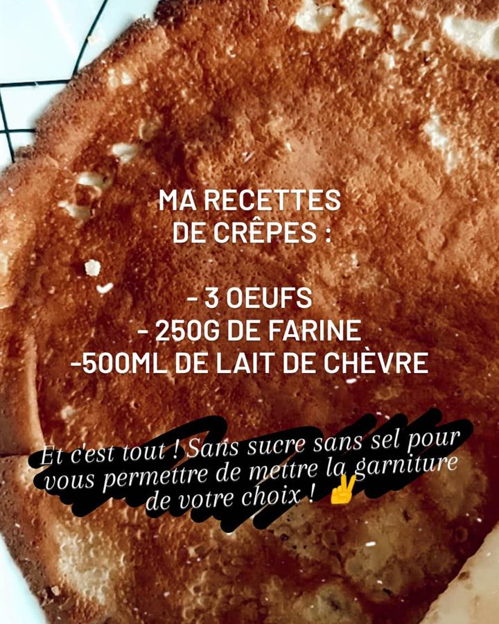 Crêpes au lait de chèvre, sans sucre ni sel