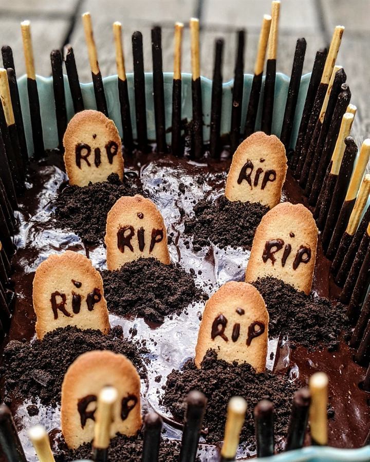 Cimetière de gourmandises pour Halloween
