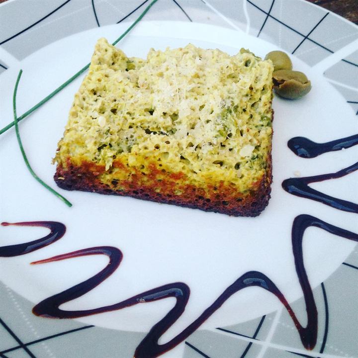Flan d'asperges aux olives et à la ciboulette du jardin