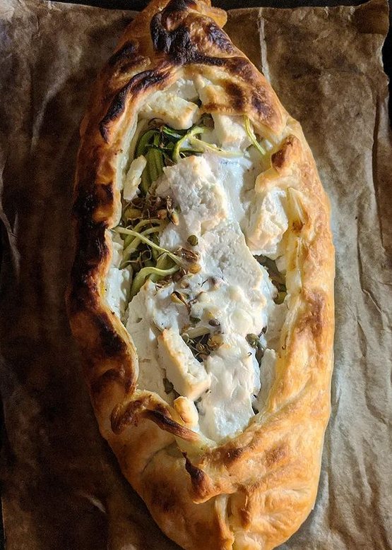 Chausson rustique courgettes feta