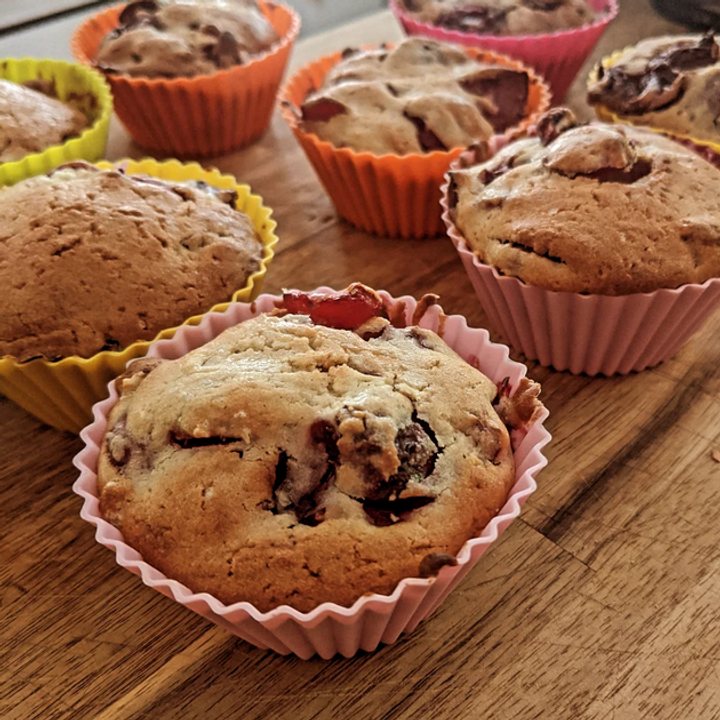 Muffins aux cerises