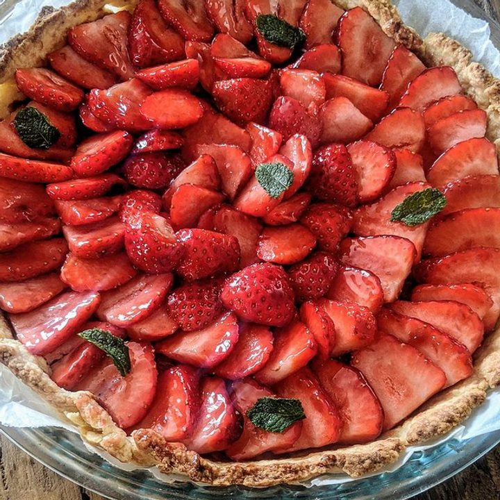 Tarte aux fraises sans crème