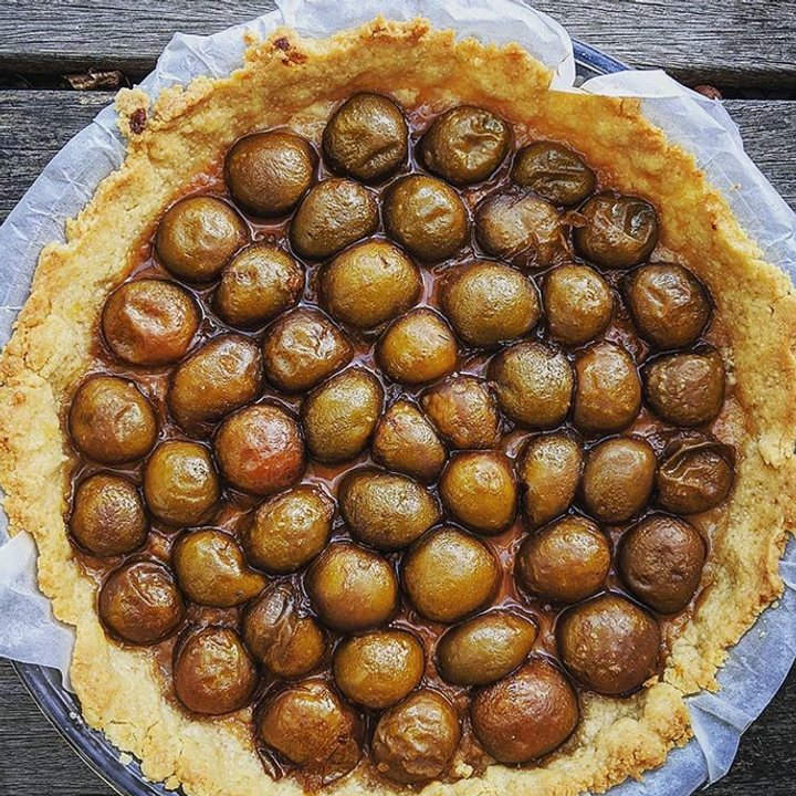 Tarte aux prunes Reine Claude
