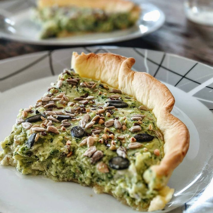 Tarte maison aux brocolis-poireaux